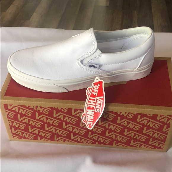 Men’s White Classic Slip-On Vans - Picture 4 of 5